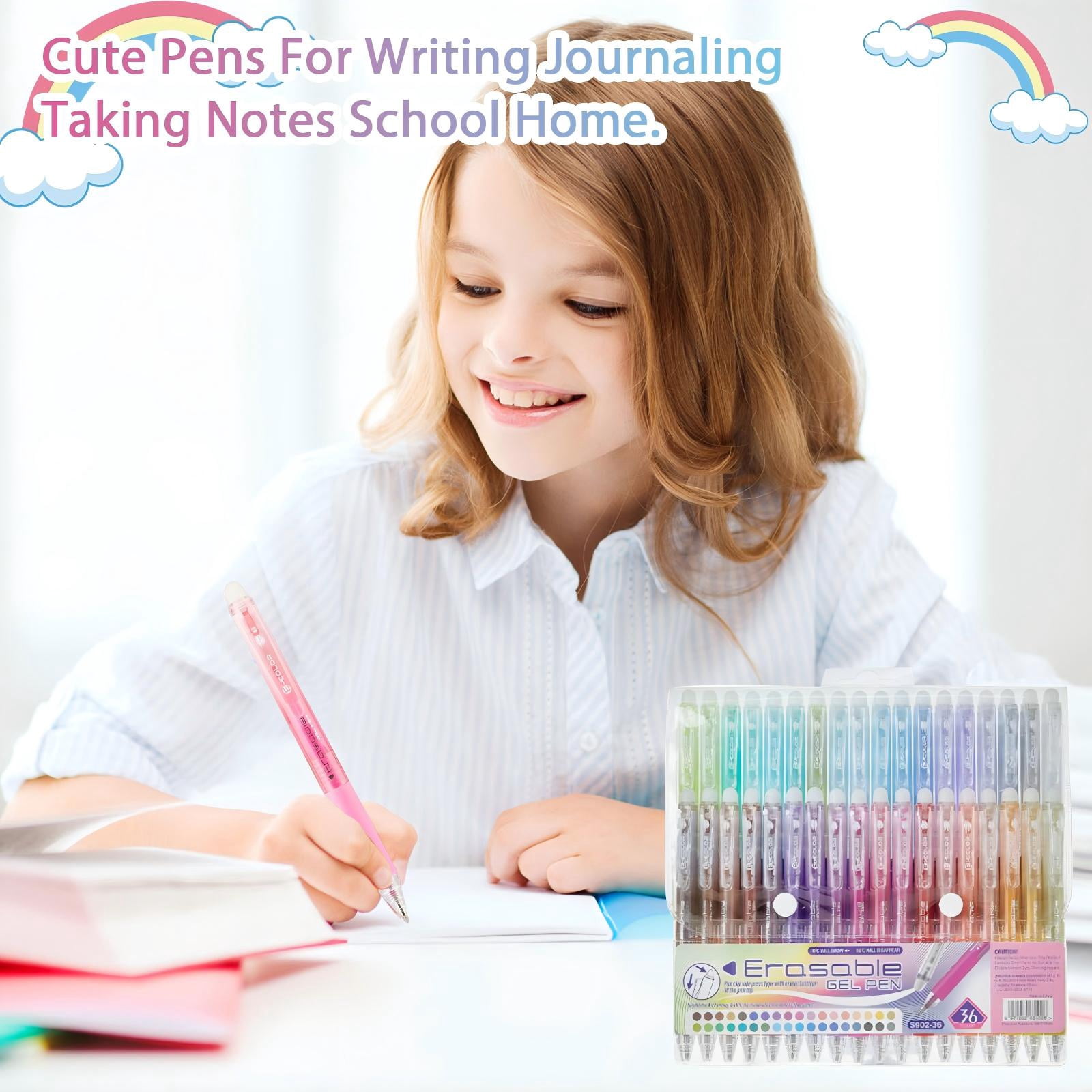 Erasable Gel Pen Quick Drying Retractable Colored 36 Pack For All Agess