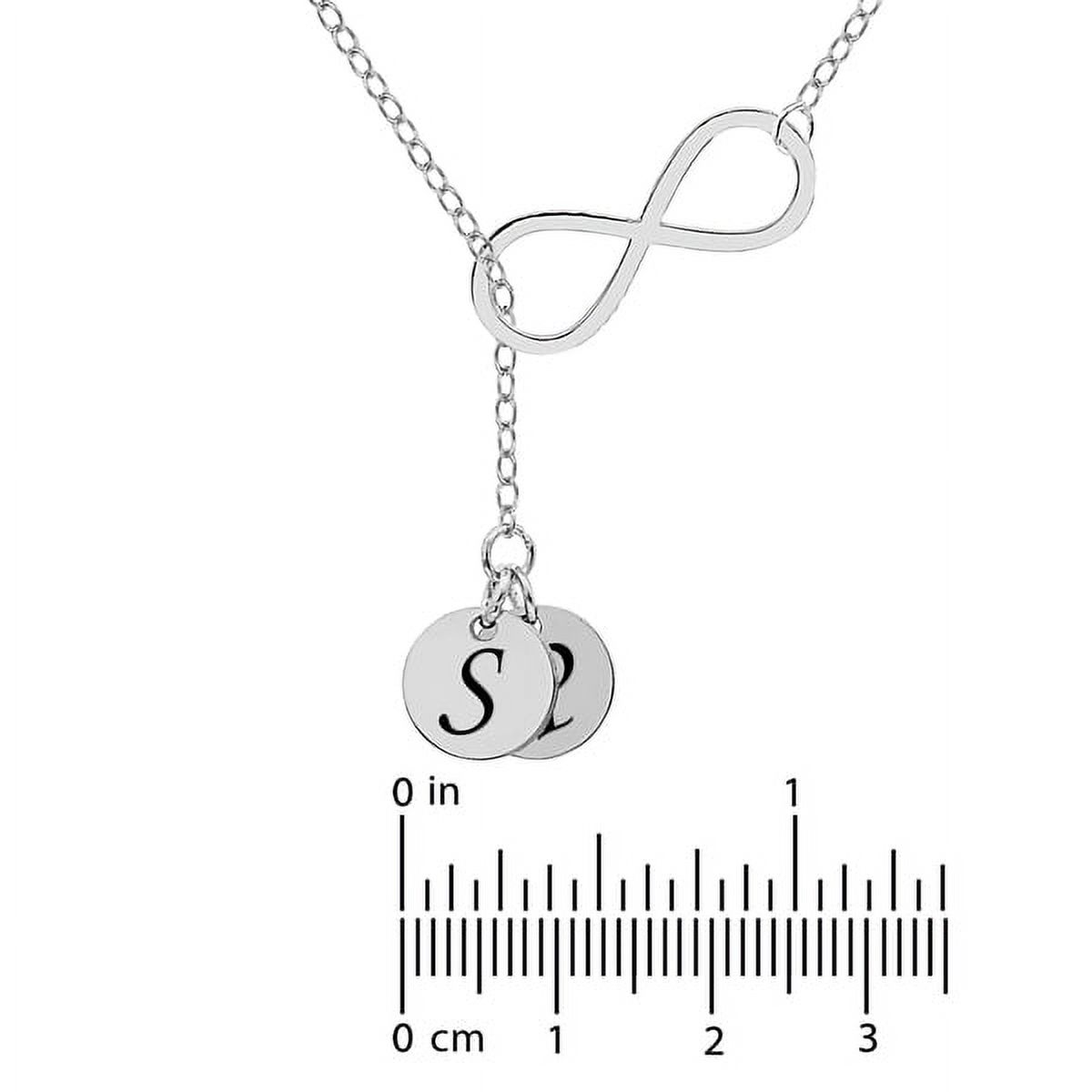 Personalized Two-Initial Round Circle Pendant with Infinity