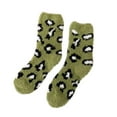 thumbnail image 5 of 5 Pairs Leopard Fuzzy Socks for Women Soft Coral Socks Winter Warm Cozy Fluffy Socks for Christmas Gifts, 5 of 9