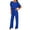 Blue, variant on CEHVOM Women's Casual Loose Short Sleeve Belted Wide Leg Pant Romper Jumpsuits Petite