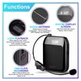 thumbnail image 4 of Voice Amplifier 15W Multifunctional Portable Bluetooth-compatible Voice Speaker with Wireless Microphone for Teachers ,Easy to Use, 4 of 6