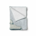 thumbnail image 2 of Retro Car Soft Flannel Fleece Throw Blanket, Old Fashion Vintage Custom Collector Automobile Funky Graphic Design, Cozy Plush for Indoor and Outdoor Use, 70" x 90", Slate Blue Baby Blue, by Ambesonne, 2 of 6