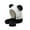 Black White, variant on HUANLEDASH Winter Hat Cartoon Panda Shape Color Matching Thick Plush Warm Soft Full Protection Windproof Photo Prop Cross Unisex Outdoor Cap Winter Headwear