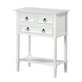 thumbnail image 3 of Convenience Concepts Kendra 3 Drawer Hall Table with Shelf, White, 3 of 10