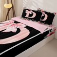 thumbnail image 3 of Homewish Princess Bow D Zipper Full Size Comforter Sets with Fitted Sheet and 2 Pillowcases, Spring Flower Zipper Bedding Set, Pink Reversible, Pink Reversible, 4 Pieces, 3 of 6