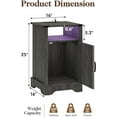 thumbnail image 5 of Superjoe LED Nightstand Set of 1 with Charging Station, Bedside Table with Storage Cabinet and Shelf, Rustic End Table, Farmhouse Wooden Side Table, for Bedroom, Living Room, Grey, 5 of 8