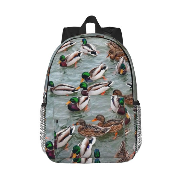 Easygdp Mallard Ducks Swimming Mochila Ligera de 15 Pulgadas para Estudiantes, Mochila Cómoda para la Escuela y Viajes, Correas Ajustables