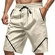 thumbnail image 1 of Pantalones Elásticos de la Cintura de los Hombres de Color Sólido Moda Casual con Bolsillos Encaje de la Cintura Pantalones Cortos, Pantalones Cómodos para Diarios, 1 of 8