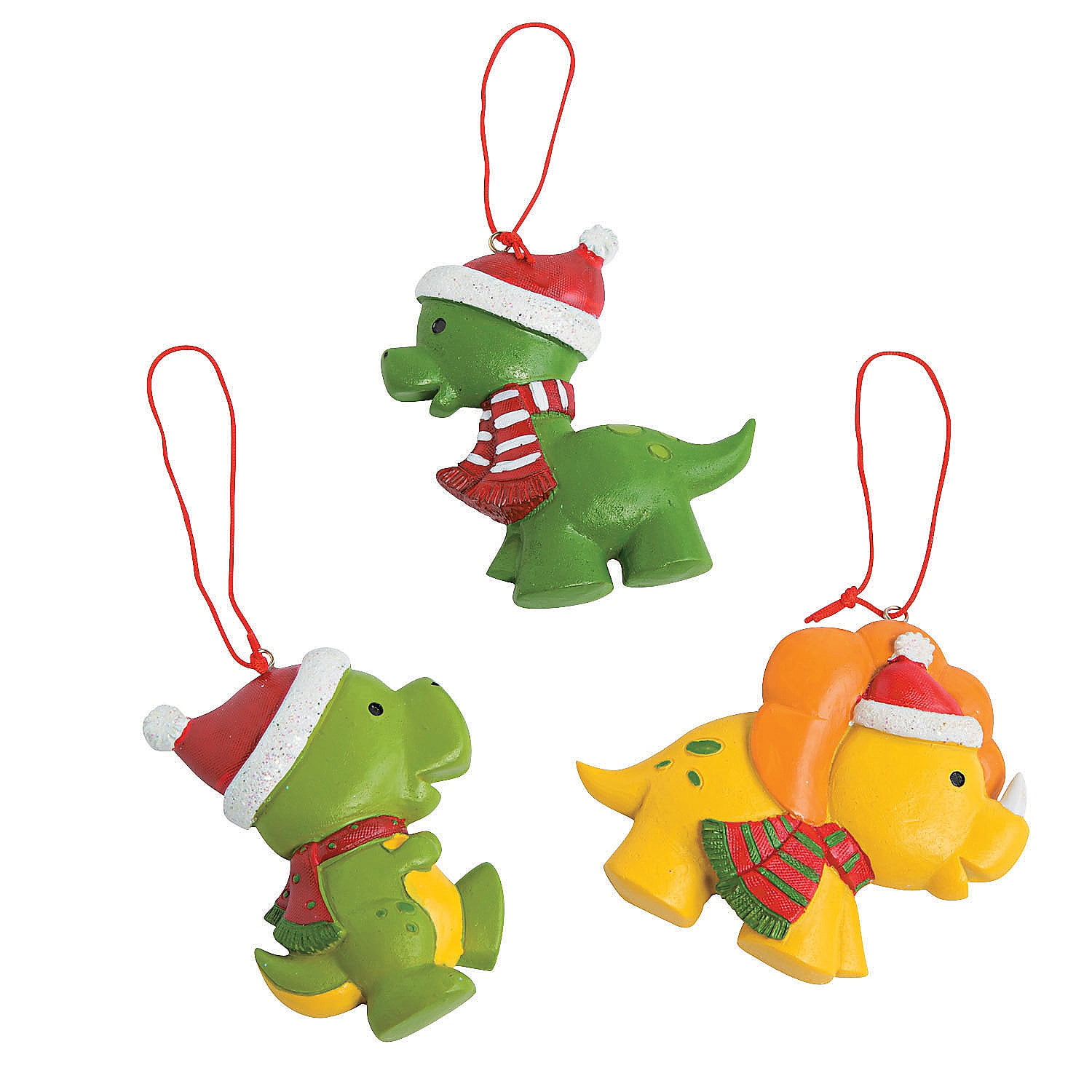 Christmas Dinosaur Ornament Home Decor 12 Pieces