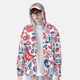 thumbnail image 4 of Goofa Birds Flowers Printed Women's UPF 50+ Sun Protection Hoodie Jacket Lightweight Long Sleeve Sun Shirt for Women with Pocket Hiking Outdoor-XX-Large, 4 of 9