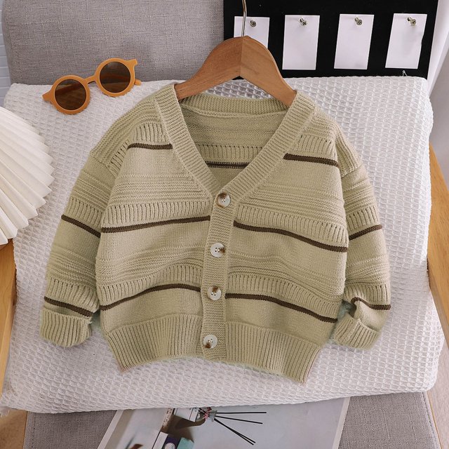 DecSea Girls Cardigan Sweaters Ruffle School Uniform Sweater V Neck Button Front Outerwear 4-12 Years