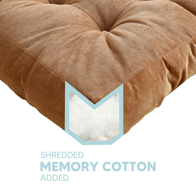 Leonard Round Floor Seat Pillows Cushions 18.9 inch x 18.9 inch, Soft Thicken Yoga Meditation Cushion Pouf Tufted Corduroy Tatami Floor Pillow Reading