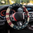 thumbnail image 3 of Uorisanigo American Flag 15 Inch Steering Wheel Cover Fashion Car Wheel Covers for Women Non Slip Car Steering Wheel Protector with Elastic Edge Replacement Car Accessories Gift for Friends, 3 of 8