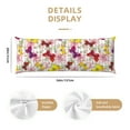 thumbnail image 3 of Easygdp Butterflies and Vintage Long Body Pillowcase - Super Soft Microfiber Body Pillow Case - Envelope Closure, Cool, Anti-Fading- 20x54 in, 3 of 8