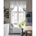 thumbnail image 4 of Blue Coastal Starfish Swag Valances for Windows, Small Curtains Drapes, Beach Nautical Shell Eucalyptus Retro Kitchen Window Curtains Over Sink Window Treatment Valance for Bedroom/Bathroom 56"x36", 4 of 5