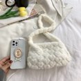 thumbnail image 2 of Bolsa de mano con diseño de corazón de felpa suave y cálido para mujer, con cremallera para la axila (blanco) Likrtyny Para Estrenar, 2 of 9