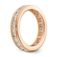 thumbnail image 4 of 14K Rose Gold Ring Band Eternity Diamond Round Polished 2ct Channel Set , Size 6, 4 of 4