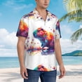 thumbnail image 5 of Daiia Watercolor Butterfly Guinea Pig Hawaiian Shirt for Men Gentle Cotton Regular Short Sleeve Casual-X-Large, 5 of 9