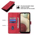 thumbnail image 3 of Compatible with Samsung Galaxy A12 Classic Embossed PU Leather Case with Card Holder Shockproof Cover, 3 of 5