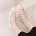 thumbnail image 5 of TAGOLD Womens Flats Shoes,Women's Fashionable Casual French Round Toe Bow Low-Top Lightweight All-Season Work Flat Shoes, 5 of 5
