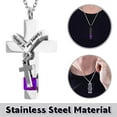 thumbnail image 6 of 4Pcs Urn Necklace Set Stainless Steel Cremation Jewelry Heart Cylindrical Cross Rectangular Ashes Keepsake Waterproof Urn Memorial Pendant for Men Women, 6 of 12