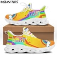 thumbnail image 1 of Zapatos casuales para mujer, diseño de marca, estampado de bandera LGBT Friends, zapatillas planas para hombre, calzado con cordones, zapatos, 1 of 6
