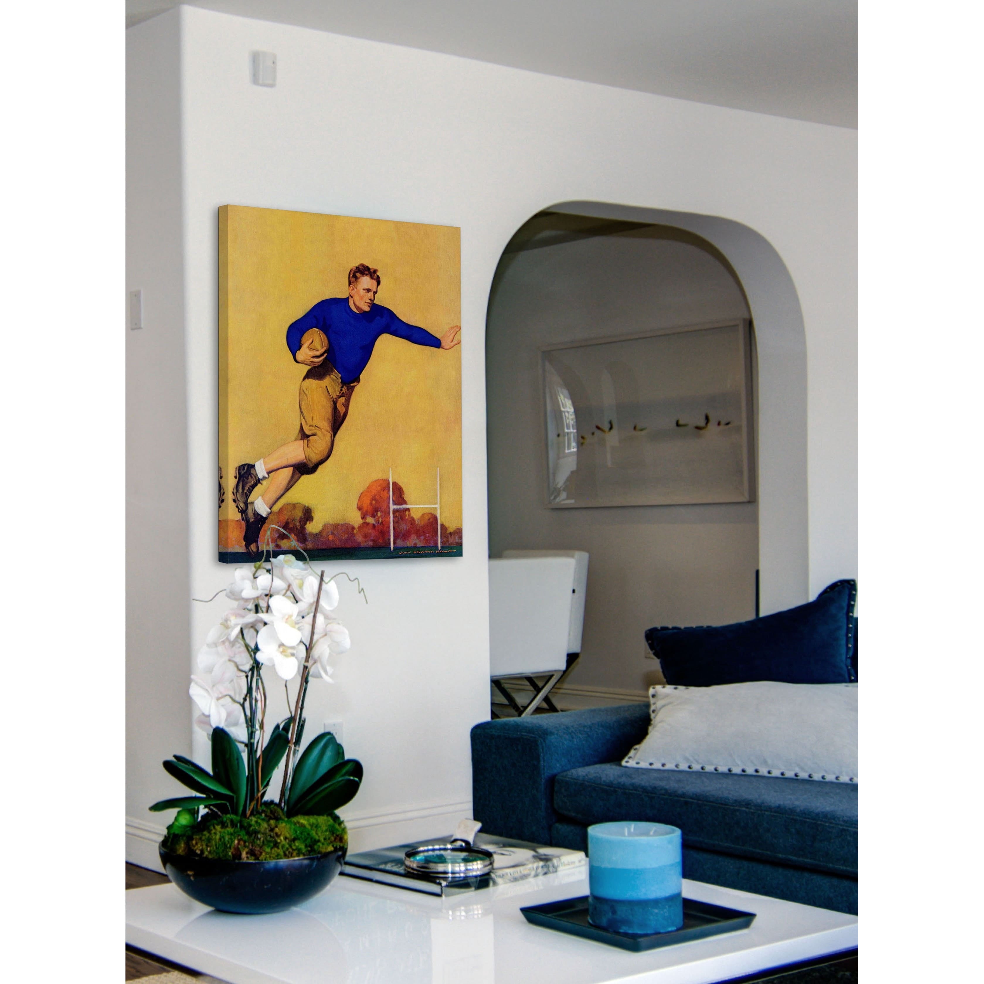 Marmont Hill Football Player by John Newton Howitt Painting Print on Canvas