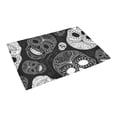 thumbnail image 3 of MKHERT Black and White Skulls Doormat Rug Home Decor Floor Mat Bath Mat 23.6x15.7 inch, 3 of 3
