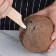 thumbnail image 2 of Coconut Opener Tool With Wooden Handle Stainless Steel Knife Opener Double Ended Coconut Cutter Kitchen Gadget Tools, 2 of 4