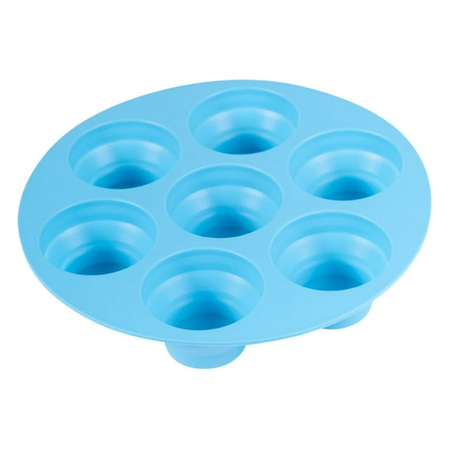 Fiudx Foldable Cake Food Grade Silica Gel Frying Pan Accessories 7-Hole Retractable Baking