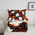 thumbnail image 5 of Homewish Cute Halloween Ghost Full Size Comforter Sets,Autumn Pumpkin Leaf Pattern Bedding Comforter Set,Black Orange White,Halloween Reversible,3pcs,1 Comforter and 2 Pillowcases, 5 of 7