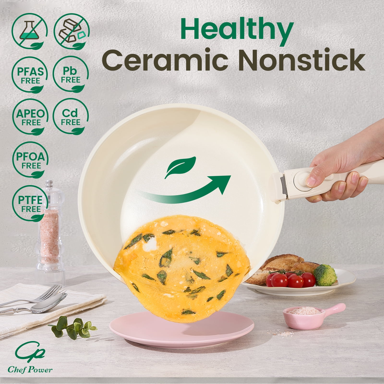 Chef Power Set di pentole e padelle antiaderenti in ceramica