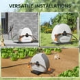 thumbnail image 2 of Giraffe Tools Ground Mounted Retractable Garden Hose Reel-1/2in-100ft, Light Grey, 2 of 9