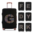 thumbnail image 2 of 2022 Luggage Case Protective Cover Text 26 Letter Pattern Travel Elastic Duffle Luggage Dust Cover for 18-28 Inch Suitcase 8text W L, 2 of 6