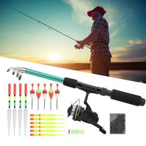 Fishing Rod Reel Set, Telescopic Fishing Rod Complete Accessories Durable Excellent Slip Resistance Easy To Use  for Fishing Enthusiasts for Beginner
