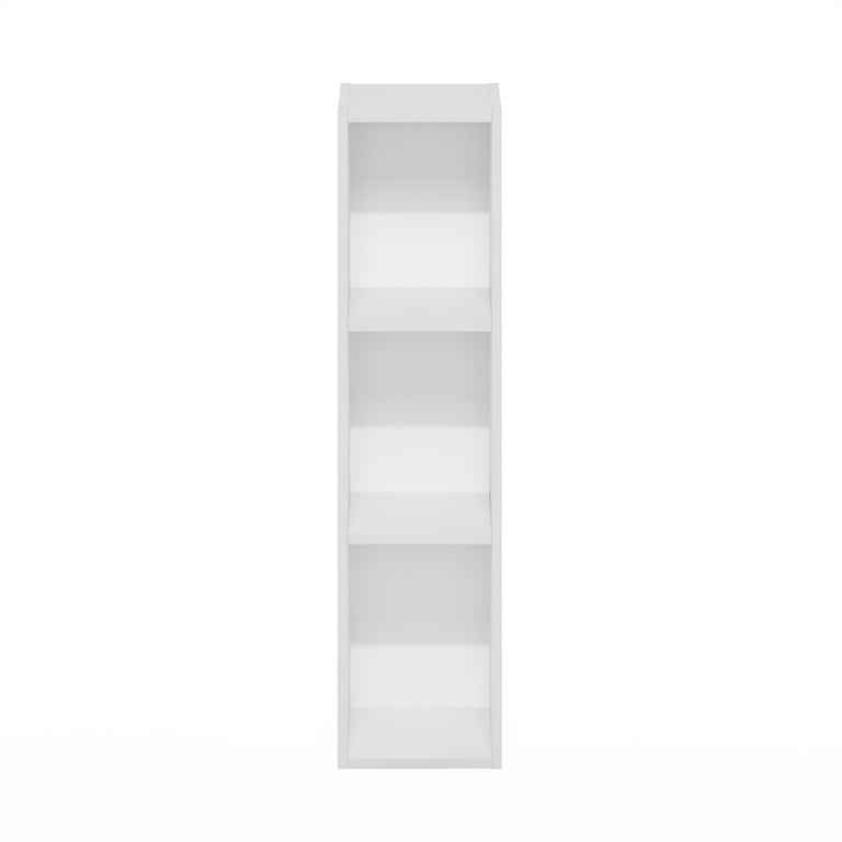 Furinno Fulda 3-Tier Adjustable Bookshelf, Space Saving Skinny