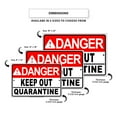 thumbnail image 3 of Danger Keep Out Quarantine Notice Display Warning Outdoor Indoor Health and Safety Novelty Aluminum Metal Sign 18"x24", 3 of 5
