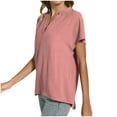 thumbnail image 3 of ZyeKqe Tops for Women Dressy Casual Short Sleeve Shirts V Neck Business Casual Top Blouses, 3 of 5