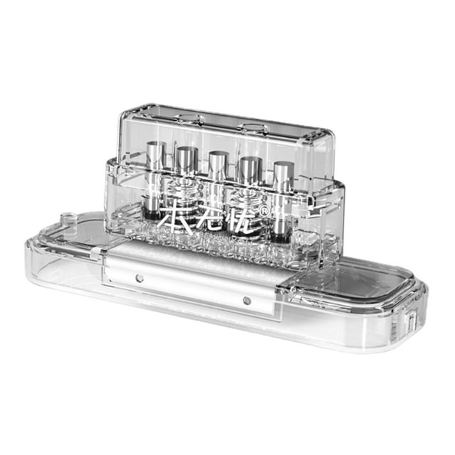 GUOOL 5 Hole Mini Punch Bookbinding Paper Puncher for Journal Page Deskfax Receipt Clear White