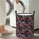 thumbnail image 5 of Balery Colorful Hawaii Palms Cesta de ropa redonda con asas, impermeable, independiente, para ropa, juguetes, dormitorio y familia-Small, 5 of 6