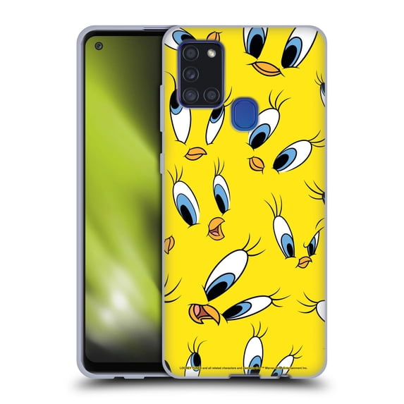 Head Case Designs Officially Licensed Looney Tunes Patterns Tweety Soft Gel Case Compatible with Samsung Galaxy A21s (2020)