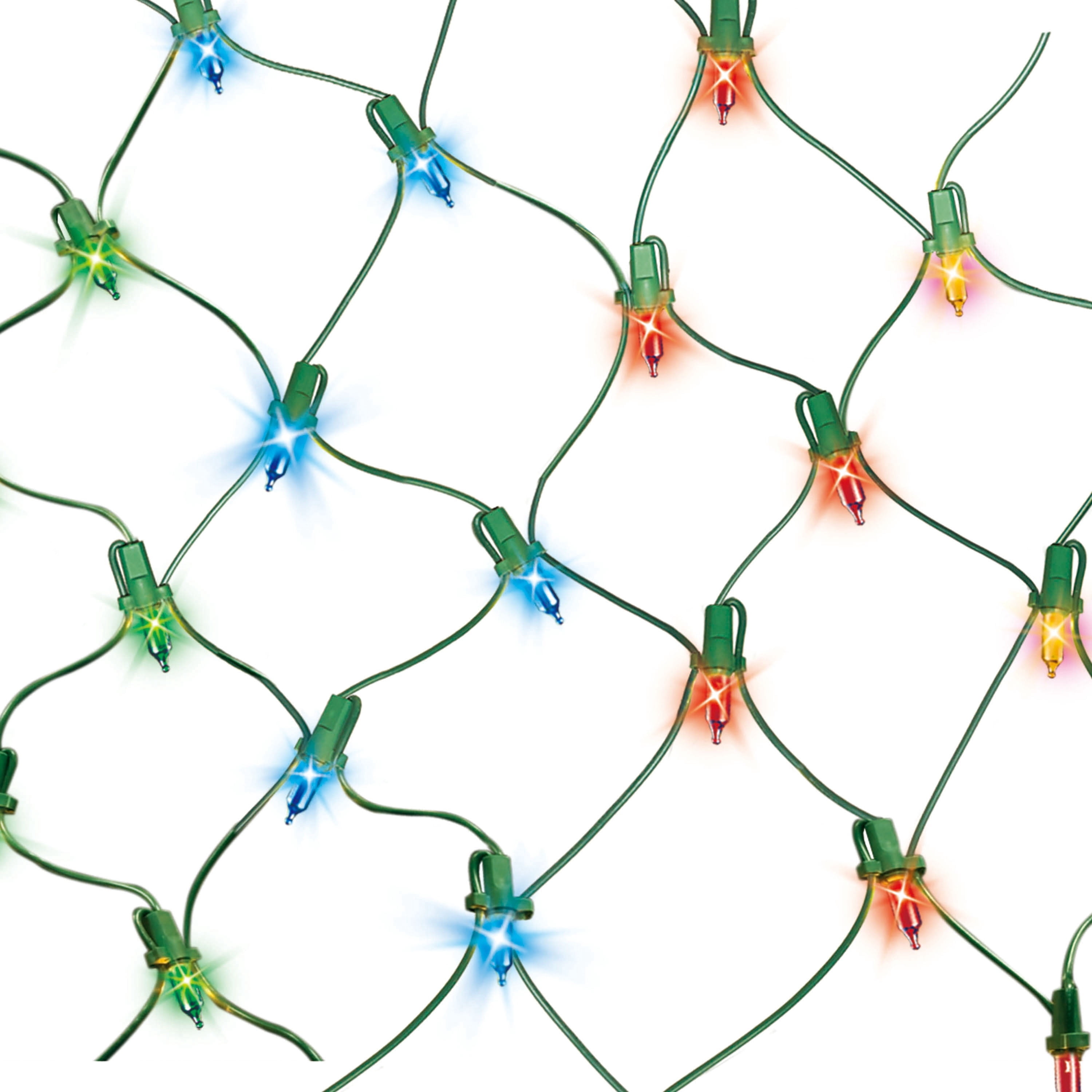 Indoor/Outdoor 150-Count Incandescent Christmas Net Lights, Multicolor, 6' x 4', by Holiday Time