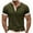 Army Green, variant on Handshe Men's Short-Sleeve Beefy Muscle Solid Color Blouse Tee Shirt Basic Round-Neck Blouses T-Shirts