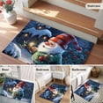 thumbnail image 5 of 2x3 Ft Entryway Area Rug, Christmas Kitchen Rug Runner Washable Floor Mat, Xmas Santa Poinsettia Winter Snowflake Non Slip Indoor Door Mat Throw Carpet for Bathroom Living Room Bedroom, 5 of 8