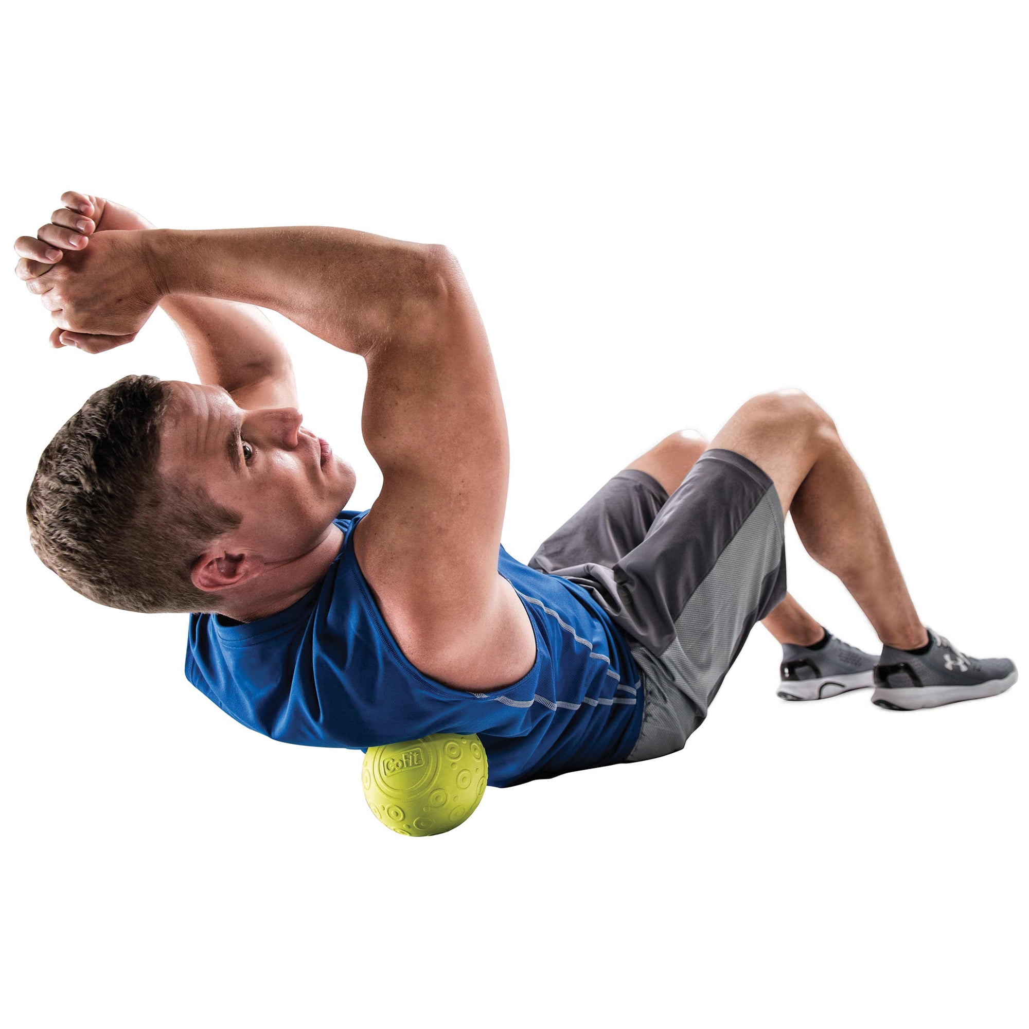 GoFit 5-Inch Deep Tissue Massage Ball, Dense Foam Core, Textured Surface for Trigger Point Relief