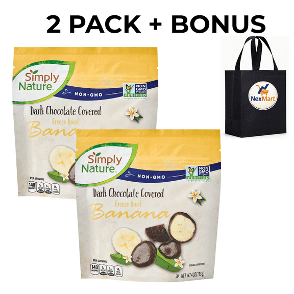 Simply Nature Dark Chocolate Banana Freeze-Dried - 2 PACK