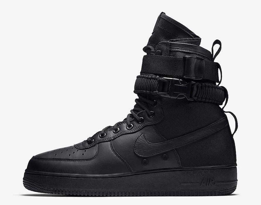 Mens Nike Special Field SF Air Force 1 Triple Black 864024-003 ...