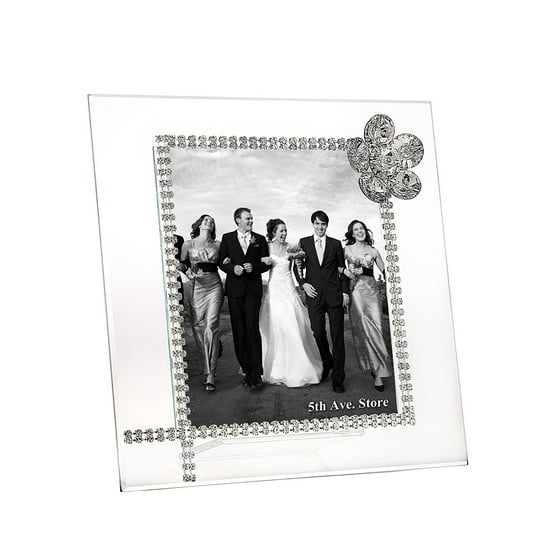 Italian Photo Frame 5 X 8 Inch Made With 100 Swarovski Crystal Italian Photo Frame 5 X 8 Inch Made With 100 Swarovski Crystal Border