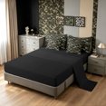 thumbnail image 5 of Manfei Minimalst Camouflage Twin Bedding, Countryside Camo Bedding Comforter Set, Dark Green, Black Reversible, 7 Pieces, 5 of 6