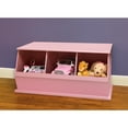 thumbnail image 3 of Badger Basket Children's 3-Bin Stackable Wooden Storage Cubby 5.2 Cu ft.- Pink, 3 of 10